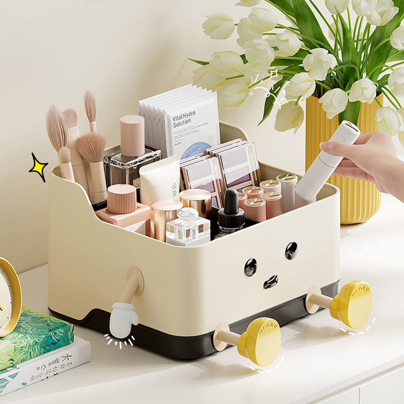 Desktop Storage Box Living Room Remote Control Debris Sorting Box Women's Makeup Brush Lipstick Interval Storage Box