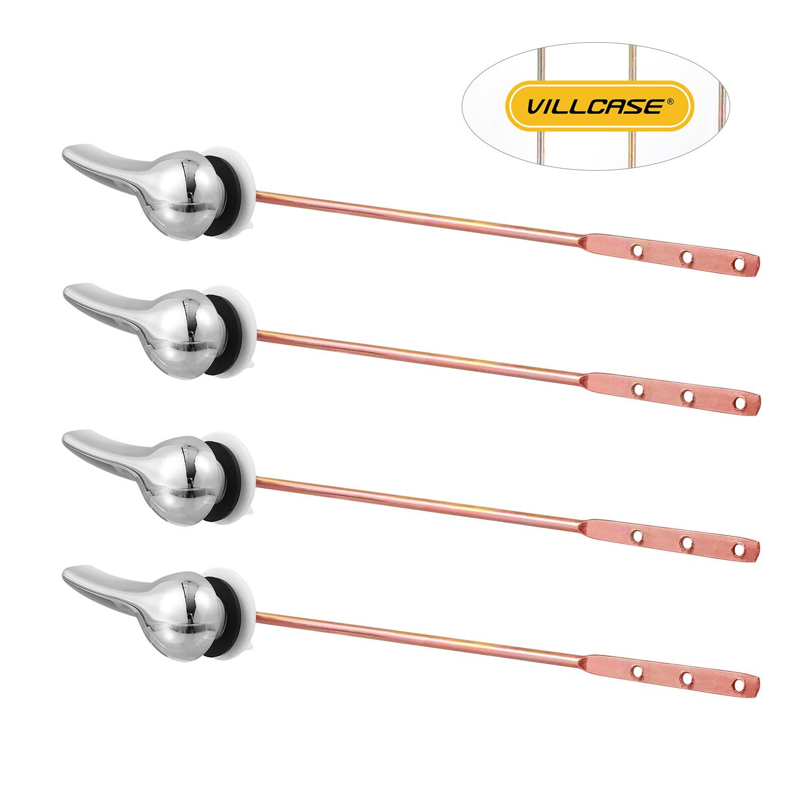 4pcs Toilet Tank Flush Lever Handle Universal Front Mount Toilet Handle Replacement Fits Most Toilets