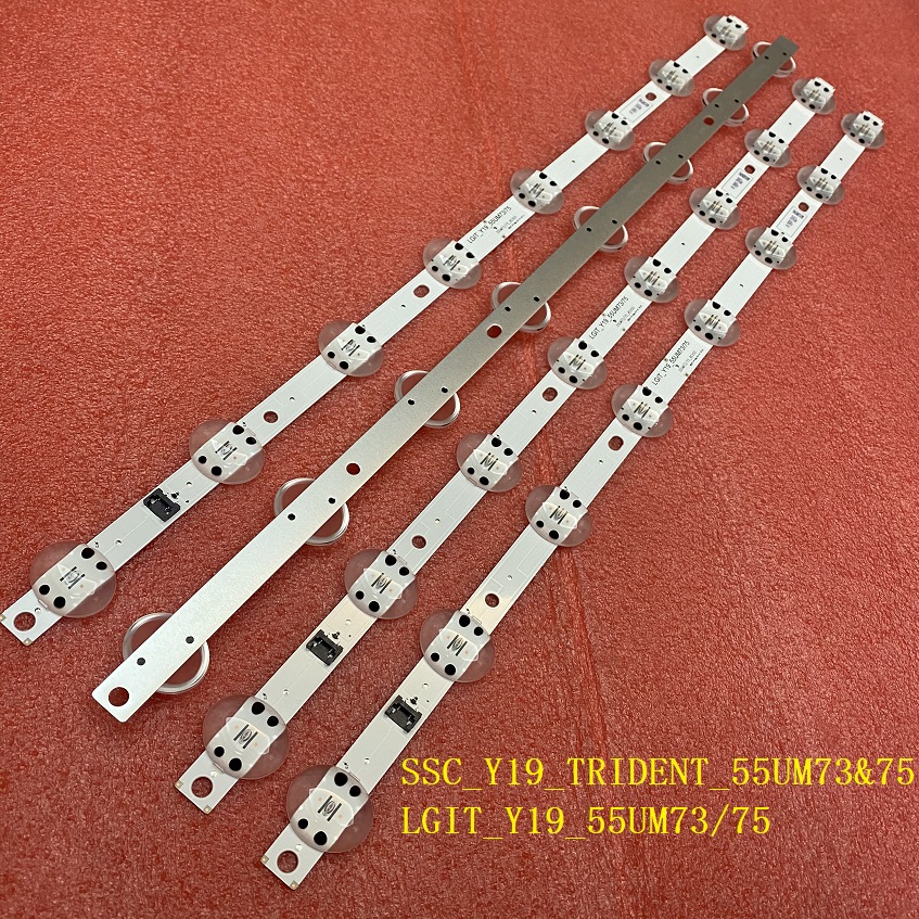 Tira de luces LED de retroiluminación, accesorio para LG 55UM7660PLA 55UM7450PLA 55UM7400PLB 55UM7300AUE 55UM7650PSB 55UM7470PSA 55UM7520PSB 55UM7300PUA, 4 piezas