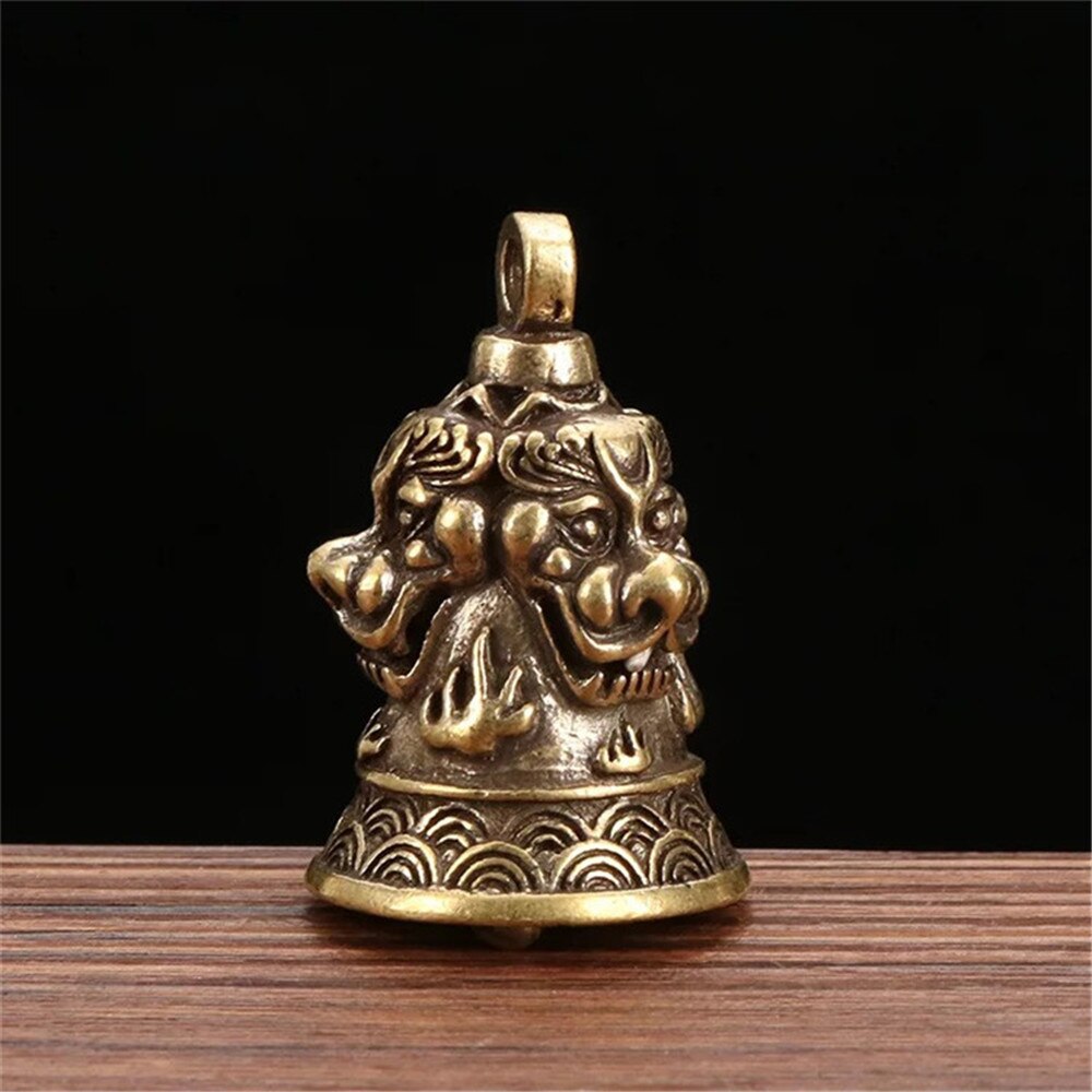 Brass Handicraft Magic Bell Wind Bell Tibetan Bronze Bell Keychain Pendant For Cristmas Home Decoration Pendant Antique Bell