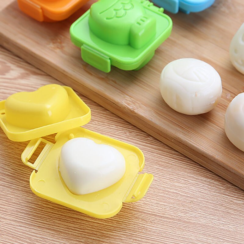 6Pcs / Lot Egg Boiled Mold Cute Cartoon 3D Egg Ring Mold Bento Maker Cutter Decorating Egg Tool Kitchen Home Accessories