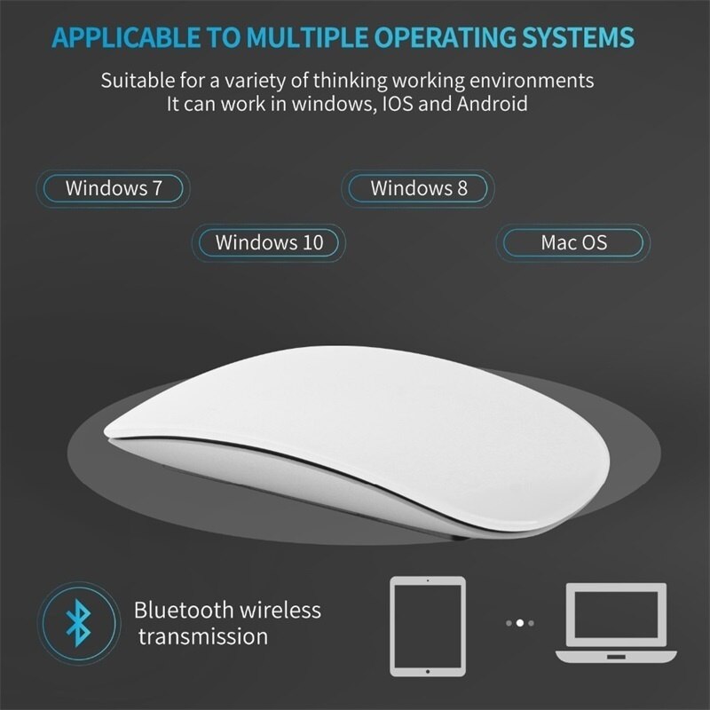 Bluetooth 5.0 Muis Oplaadbare Draadloze Gaming Muizen Roze Slanke Arc Touch Magic Mouse 3 Stille Ergonomische Mause Voor Laptop Gamer