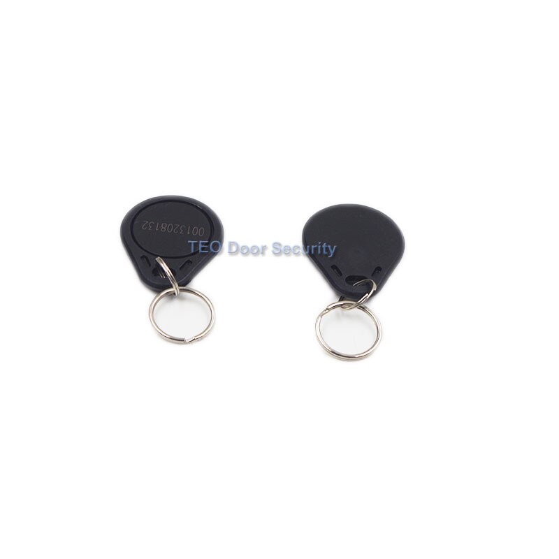 Weatherproof RFID 125KHz EM4100 EM4102 Proximity ID Token Tag Key Keyfobs Chain Black 50pcs EM Proximity Access control tag