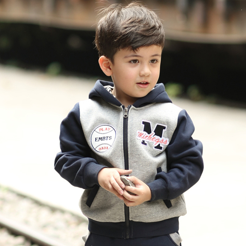 Børn sweater baby drenge piger forår og efterår lynlås hættetrøje børn letter fleece cardigan 2-6 år