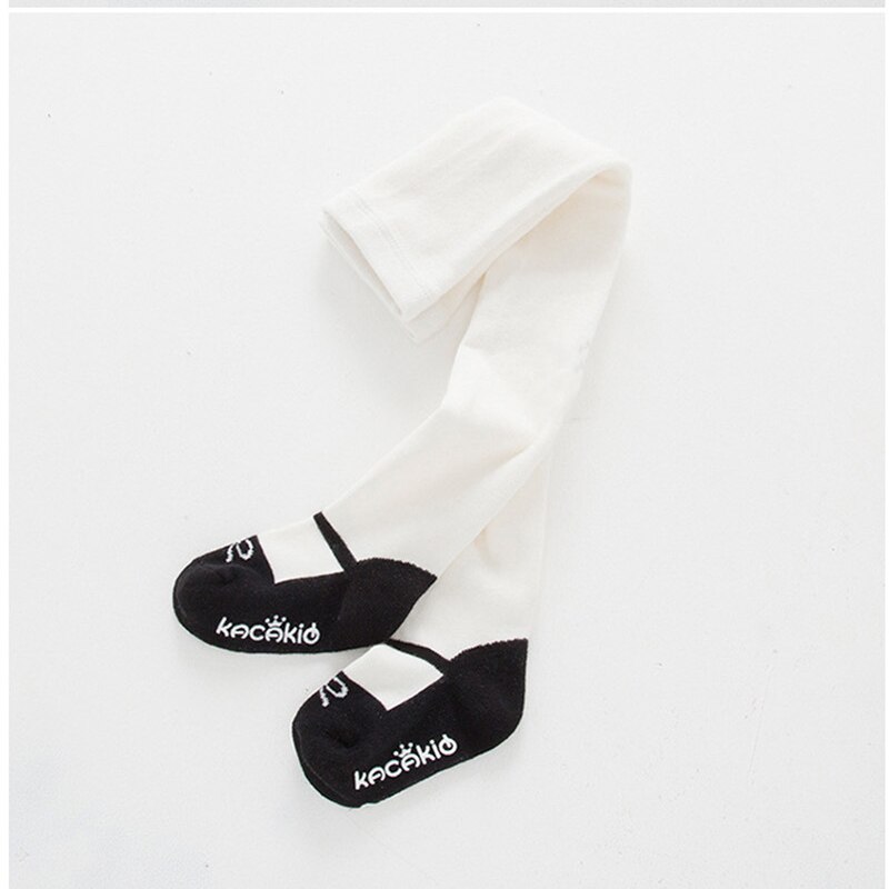 Hylidge baby flicka leggings byxor barn strumpbyxor halkskydd leggings barn flicka strumpor skor mönster dans strumpbyxor: Svart / S  (1-3 år gammal)