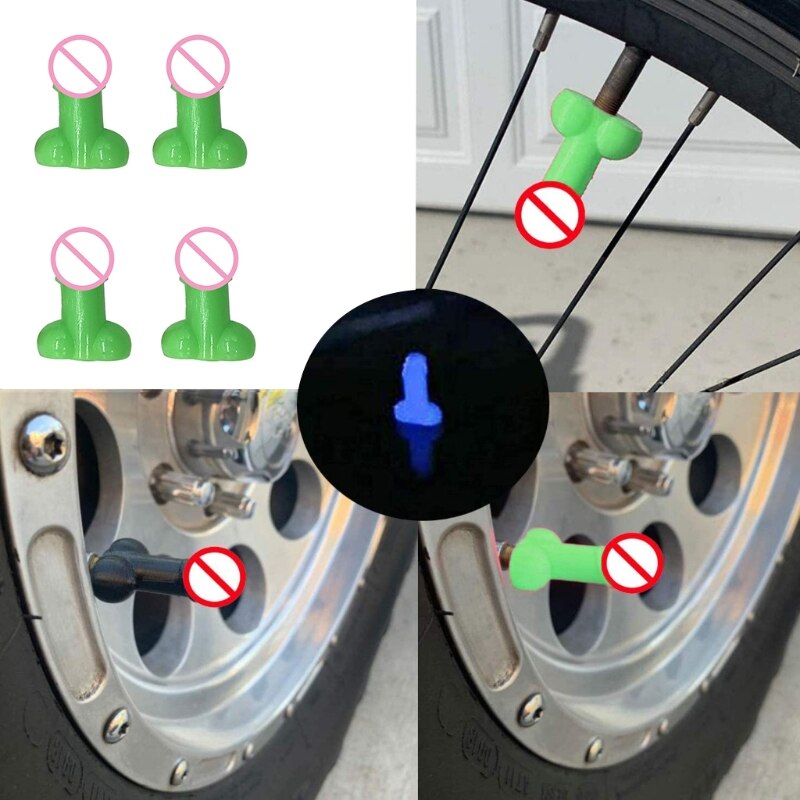 4 Stuks Prank Auto Wiel Band Lichtgevende Stem Stofkap Voor Auto 'S Fietsen Xxff