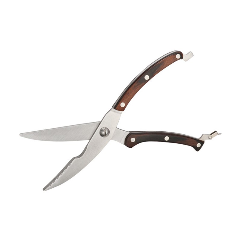 Multifunktions rostfritt stål kycklingben fisk grönsakssax kniv kökssax skärare prylar verktyg 25.4*4.2cm
