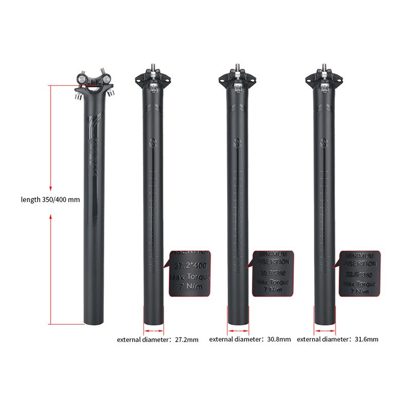 High Strength Carbon Fiber Seatpost After Seat the Road Bicycle Seatpost Seat Tube Rod Carbon Seatpost Seat Tube