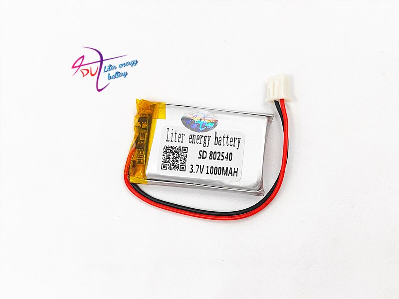 JST XH 2.54mm 802540 3.7V 1000MAH lithium polymer battery 852540 scan code instrument speaker driving apparatus