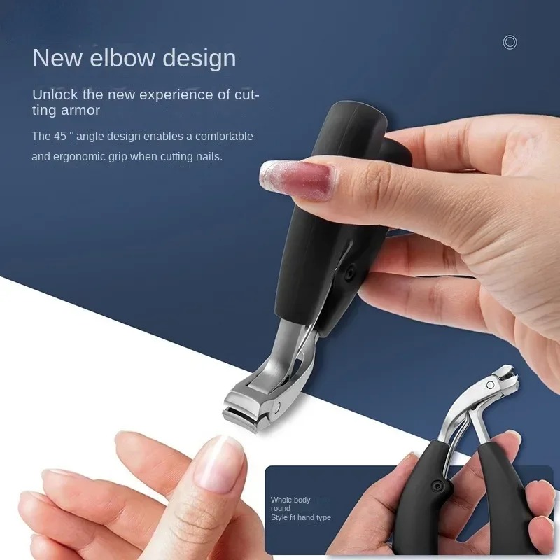 Curved nail clippers with large opening three times anti-splash storage Nail clippers for the elderly thick toenails Heavy duty