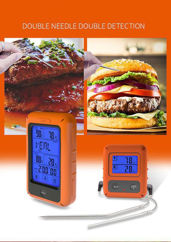 Litake TS-TP20 Wireless Digital Cooking Thermometer with Dual Probe Kitchen Food Meat Baking Thermograph for Smoker Grill BBQ