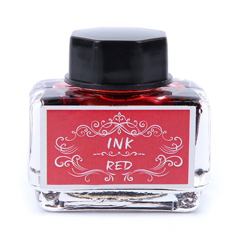Pure Colorful Bottled Ink Fountain Pen Ink Non-carbon Refilling Inks Student Stationery School Office Supplies (1 Bottle, 15ml ): R