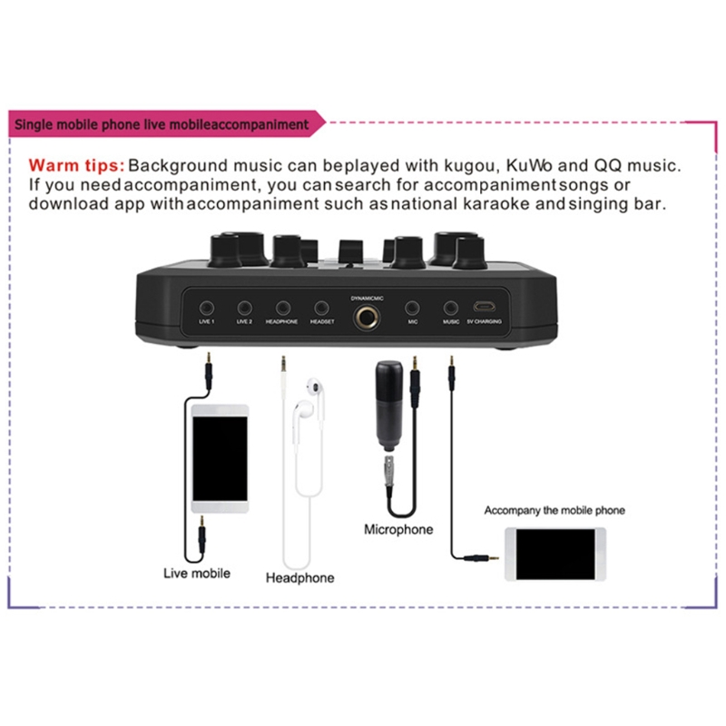 R91A Externe Multifunctionele Geluidskaart Bluetooth-Compatibele Geluidskaart Board Live Kits