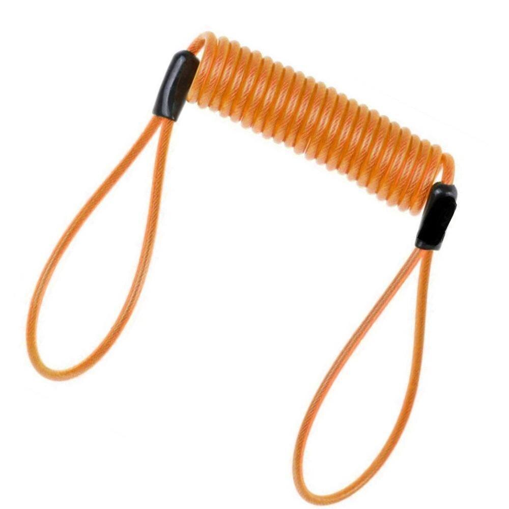 120cm Motorcycle Bike Alarm Disc Lock Reminder Antitheft Spring Security Lock Cable Cable Disc Spring Reminder Motorbike Ca U7Y5: orange