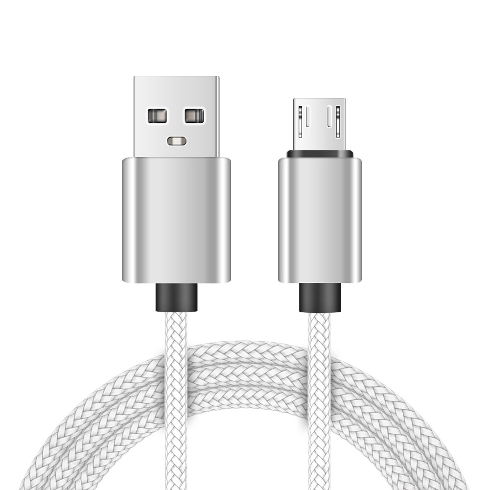 YCDC Micro USB kabel 2A szybka synchronizacja danych kabel ładowania dla Samsung Huawei Xiaomi LG HTC android Microusb kable telefonów komórkowych: Silver / 0.27m