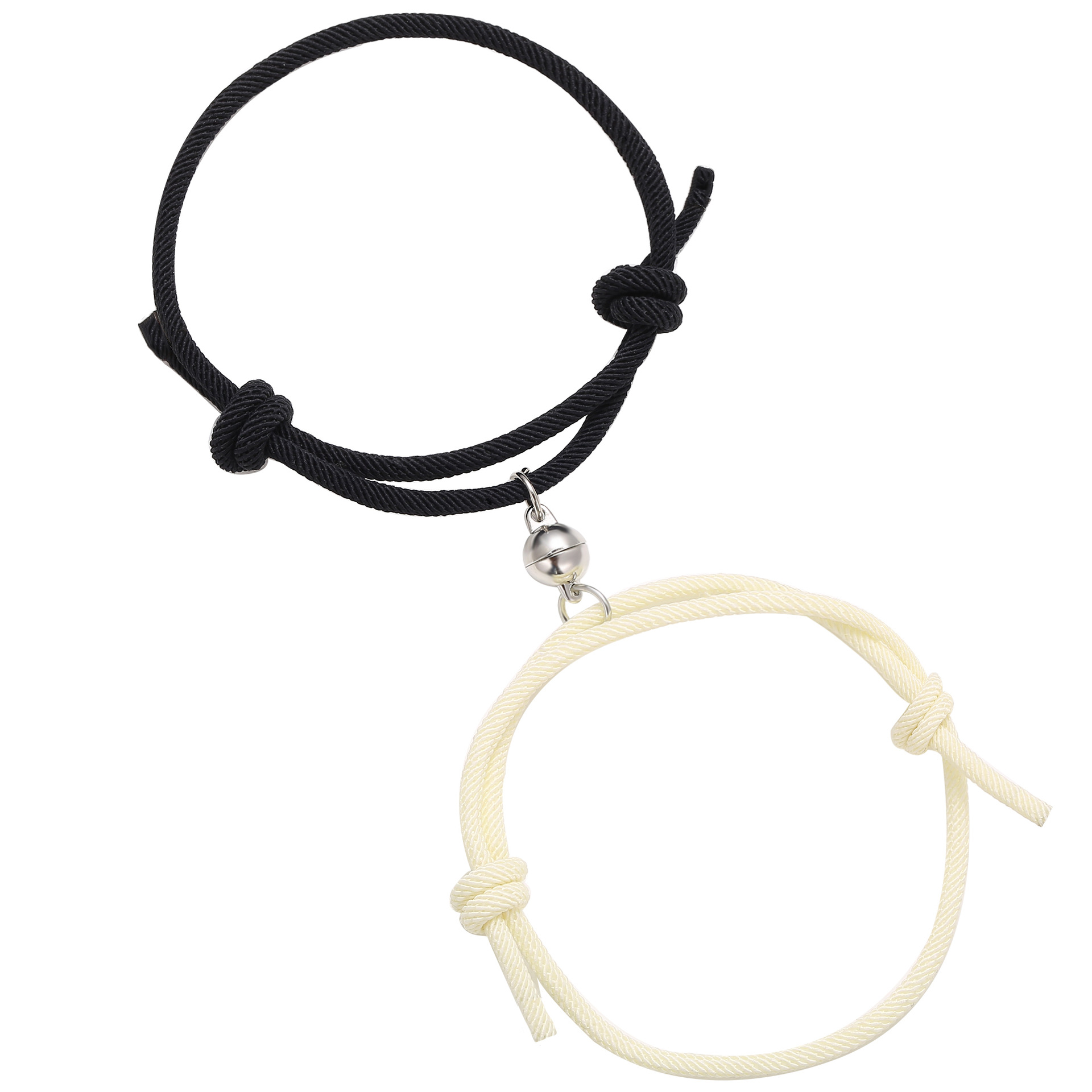 Rvs Magnetische Vriendschap Liefhebbers Koppels Armbanden Aantrekkelijke Liefde Touw Armband Mannen Vrouwen Sieraden: 2