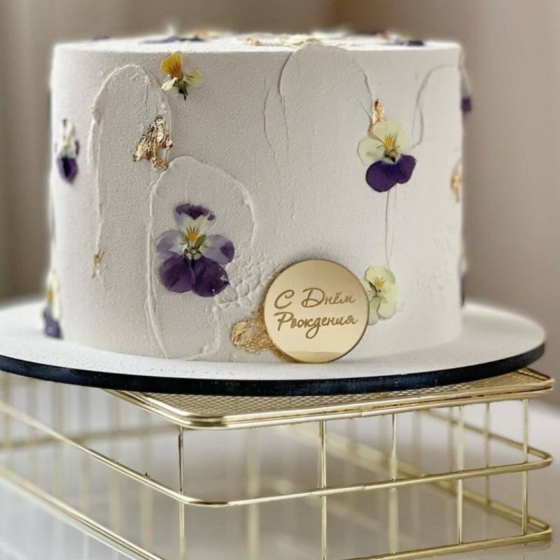 Russische С днёмativos Cake Topper Acryl Russische Letters Gelukkige Verjaardag Cake Topper voor Verjaardagsfeestje Taart Decoraties