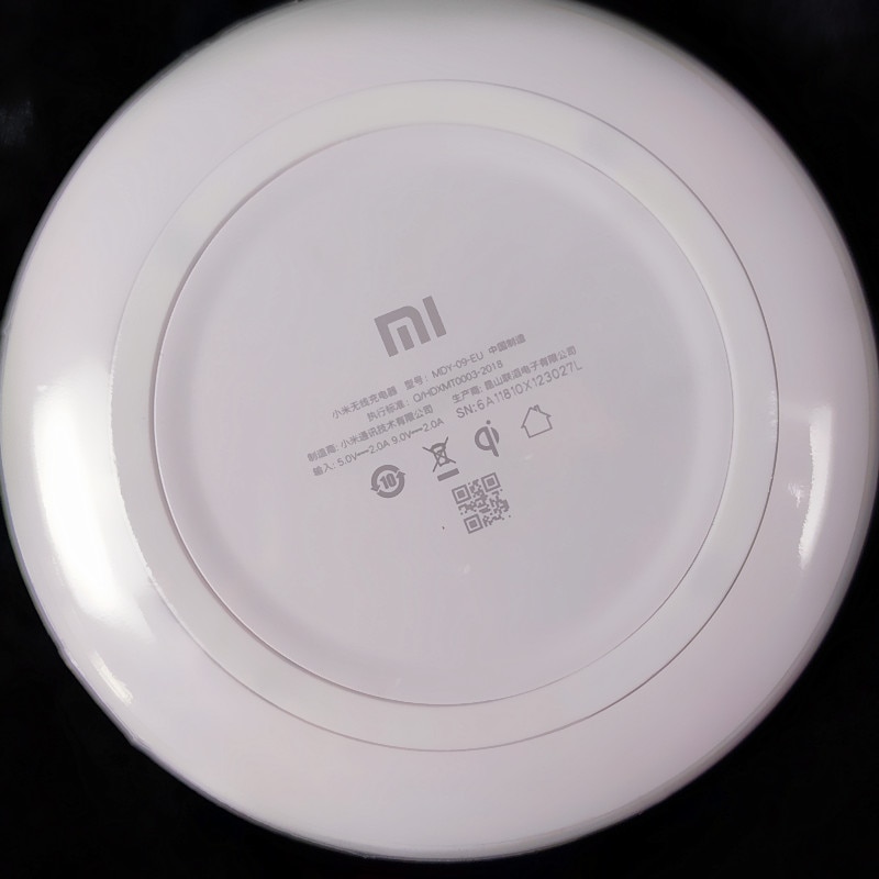 XiaoMi-cargador inalámbrico Original, almohadilla de carga rápida Qi 9V 2A para Mi 10 9 Mix 3 2s para Iphone X Xr, 18W
