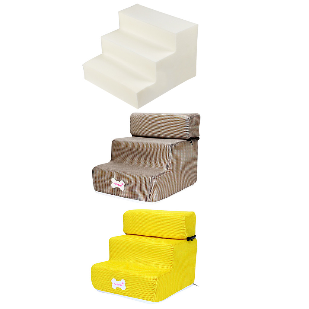 Lit escalier pour animal domestique | Échelle 2/3 pour animal domestique, maison pour chien, chiot, lit en tissu maille pliable, lit amovible pour animal, lit pour chat, chien, rampe pour chiot, fournitures pour chiot