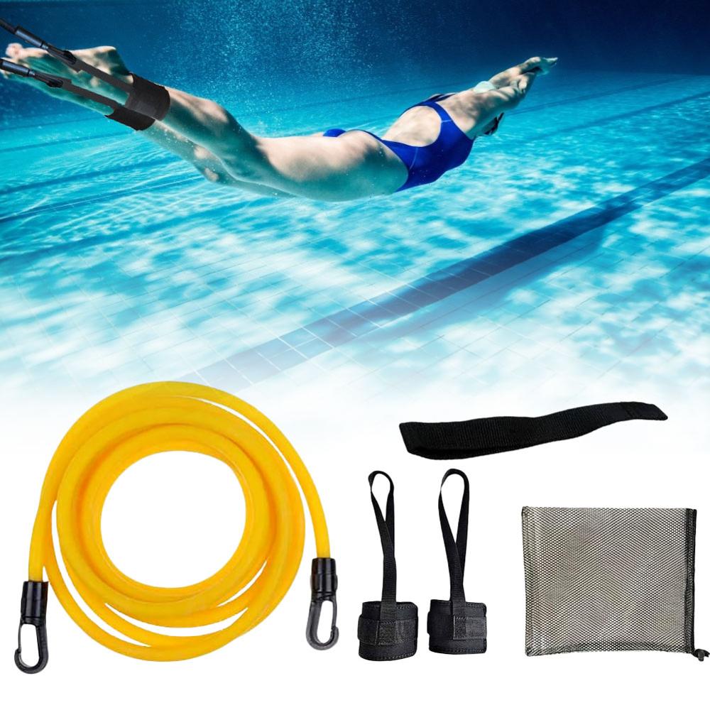 2m/4m simning utbildning bälte vatten tränare dragbälte justerbar fot spänne pool bungee säkerhet motstånd bälte