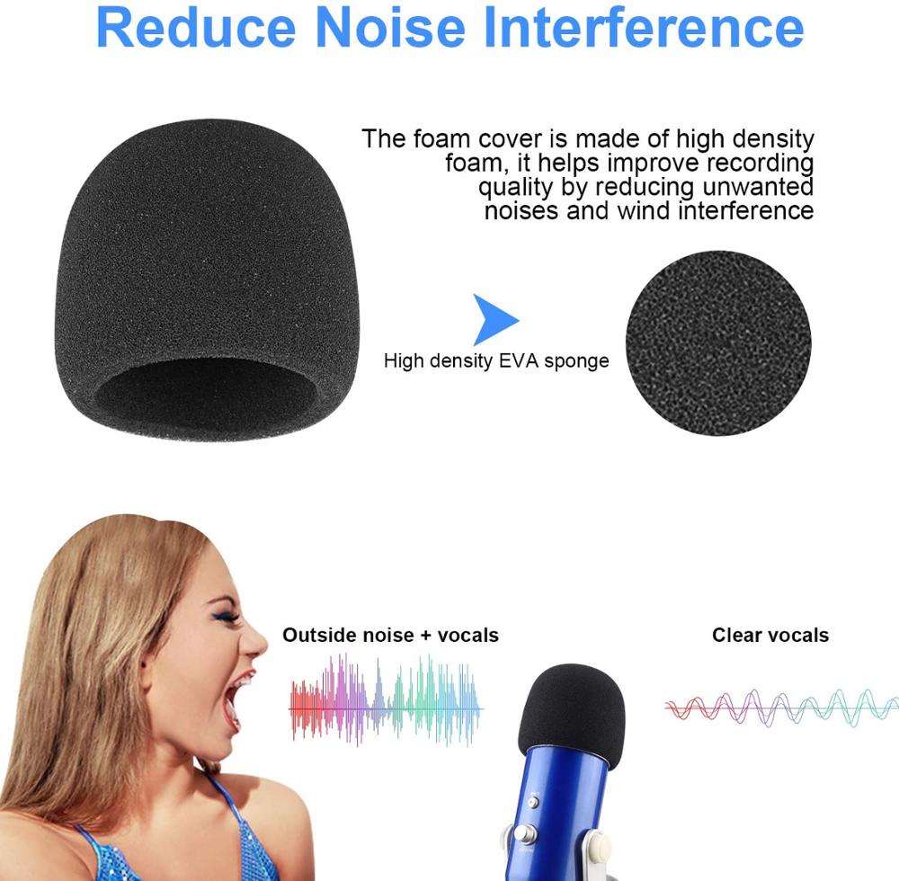 Microphone Foam Case Thicken Mic Cover Sponge Studio WindScreen Protective Grill Shield Microphone Cap foam Cover