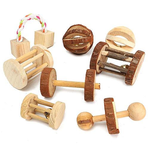 Wood Mini Exercise Chew Teeth Care Molar Hamster Chewing Toy Pet Products for Rabbit Chinchilla Hamster