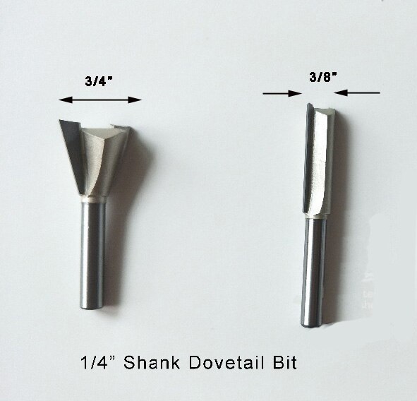 15" / 16" Dovetail Template Router Template Kit Template Drawing Kit: 2 Pcs Router Bits