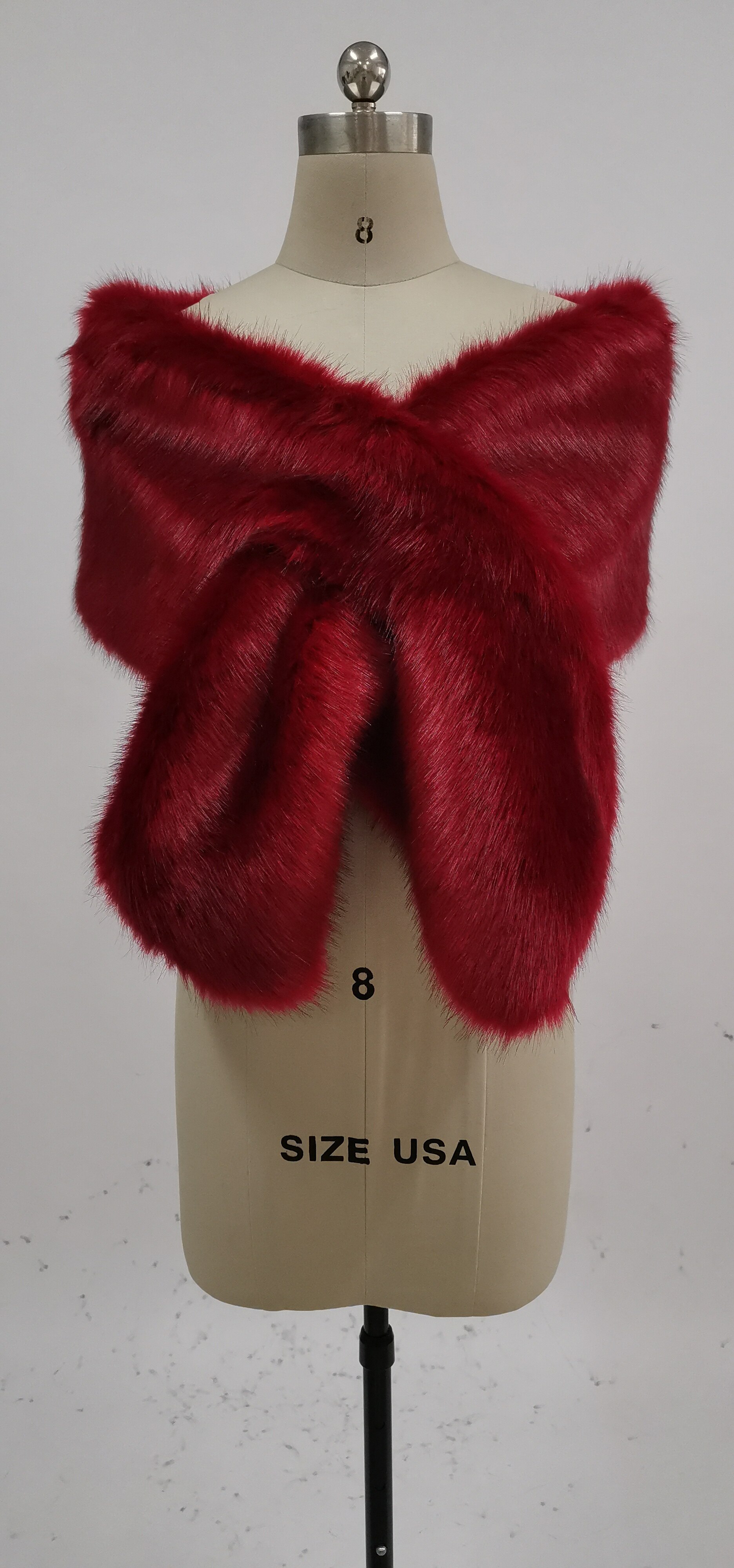Vrouwen Bolero Bridal Shawl Faux Fur Wrap Bruiloft Cape Winter Ivoor Mantel Avondjurken Faux Bont Sjaal Bont Cape: as picture