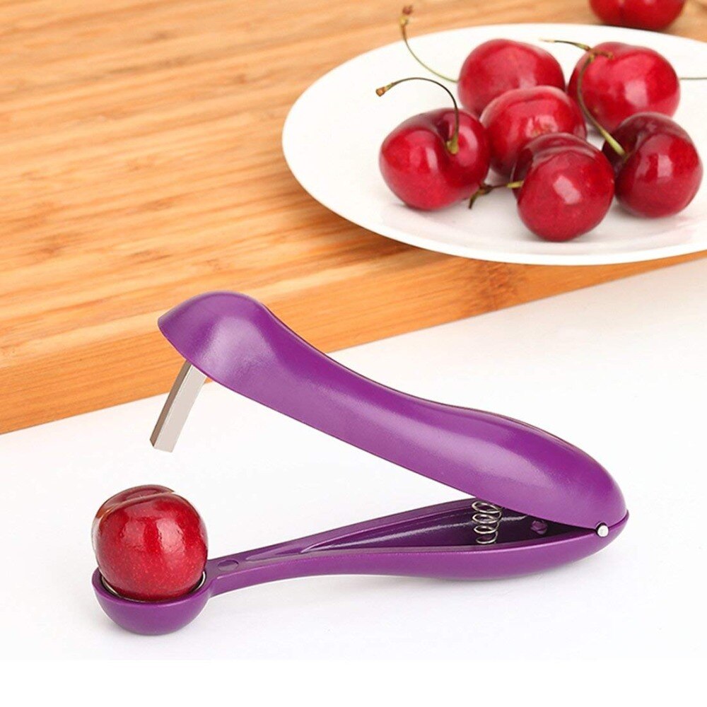 Manual Plastic Cherries Pitter Tool Fruits Tools Remove Cherry Core Seed Corer Remover Enucleate Kitchen Gadgets Accessories