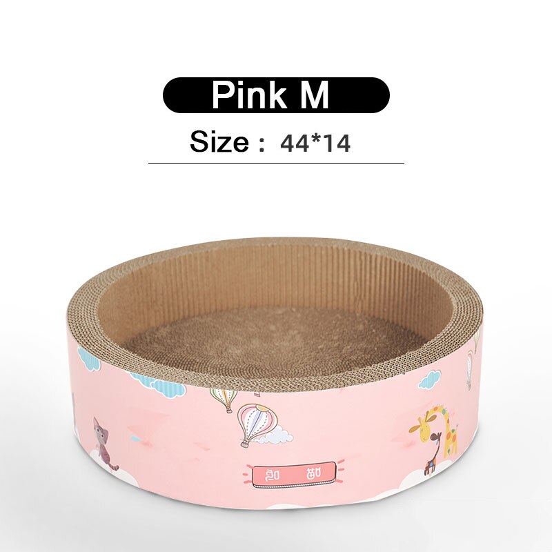 Hoopet kat kitten krabpaal voor kittenbord krabmat bedmat klauwen verzorging speelgoed gegolfde krabpaal katten trainingsspeeltje: Roze m