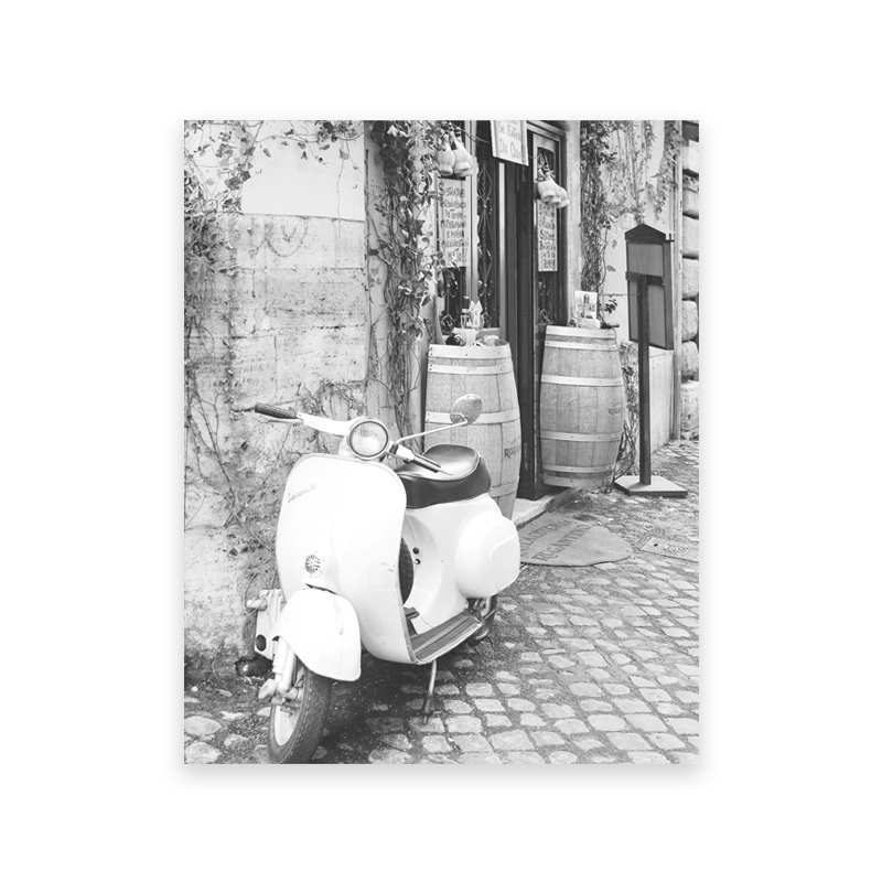 Impresiones de cafetería al aire libre francia parís en blanco y negro, fotografía Vintage, póster, tienda de café por la acera, arte, pintura en lienzo, decoración del hogar: Borgoña / 24x24