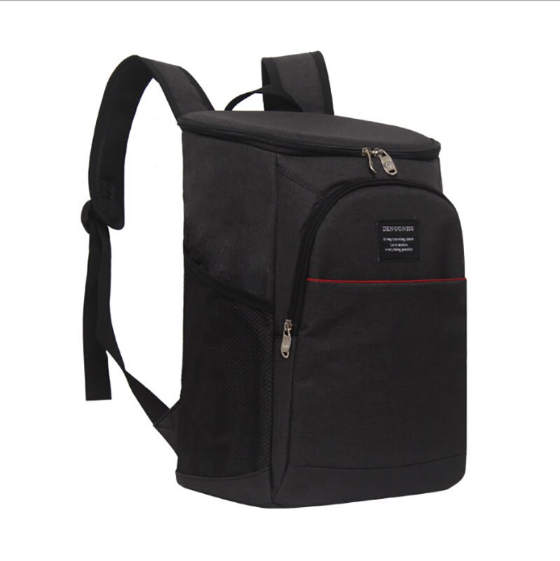 DENUONISS-bolsa térmica de viaje para cerveza, nevera fresca con aislamiento de 33L, para playa, Picnic: LH044 Black
