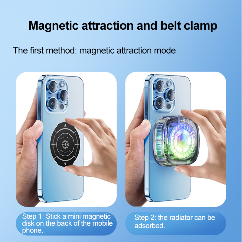 Cooler Gamer voor mobiele telefoon Koelventilator voor mobiele telefoon Koeler Telefoon Gaming Processor Koeler Mobiele koeling Telefoonventilator Radiator