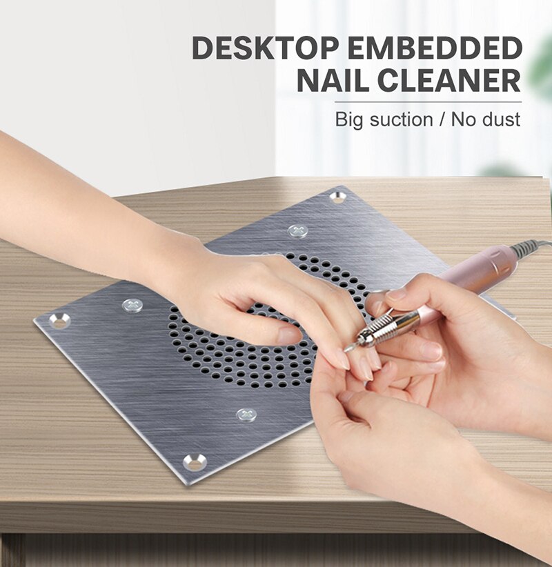 Metal Nail Dust Collector Nail Suction Fan Nail Dust Vacuum Cleaner Manicure Machine with Dust Collecting Bag Salon Tools