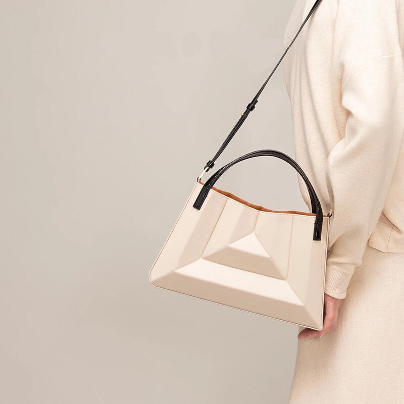 Vrouwen ruches SERA totes handtas lente zomer vintage crossbody emmer zak zwart wit blauw bruin