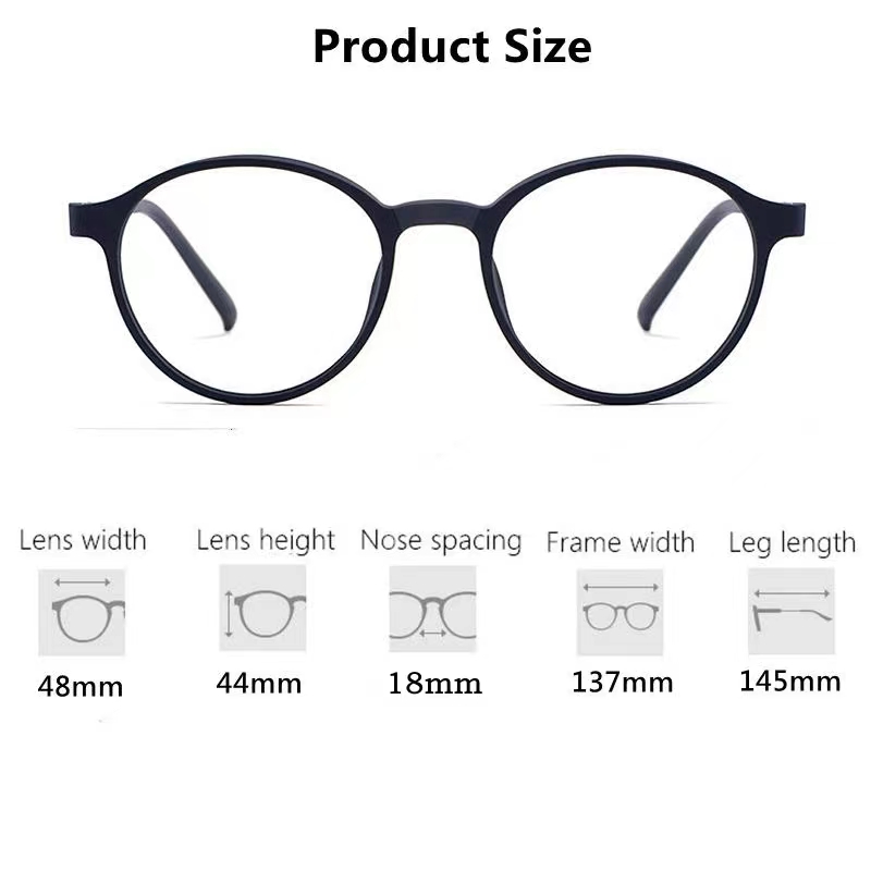 Ultralight Titanium Legering TR90 Leesbril Voor Mannen En Vrouwen Retro Ronde Anti Blauw Licht Presbyopie Bril 0 +100 +150 +250