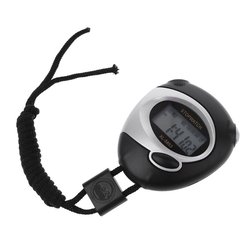 Sports Stopwatch Counter Timer Chronograph LCD Digital Handheld for Running with Battery