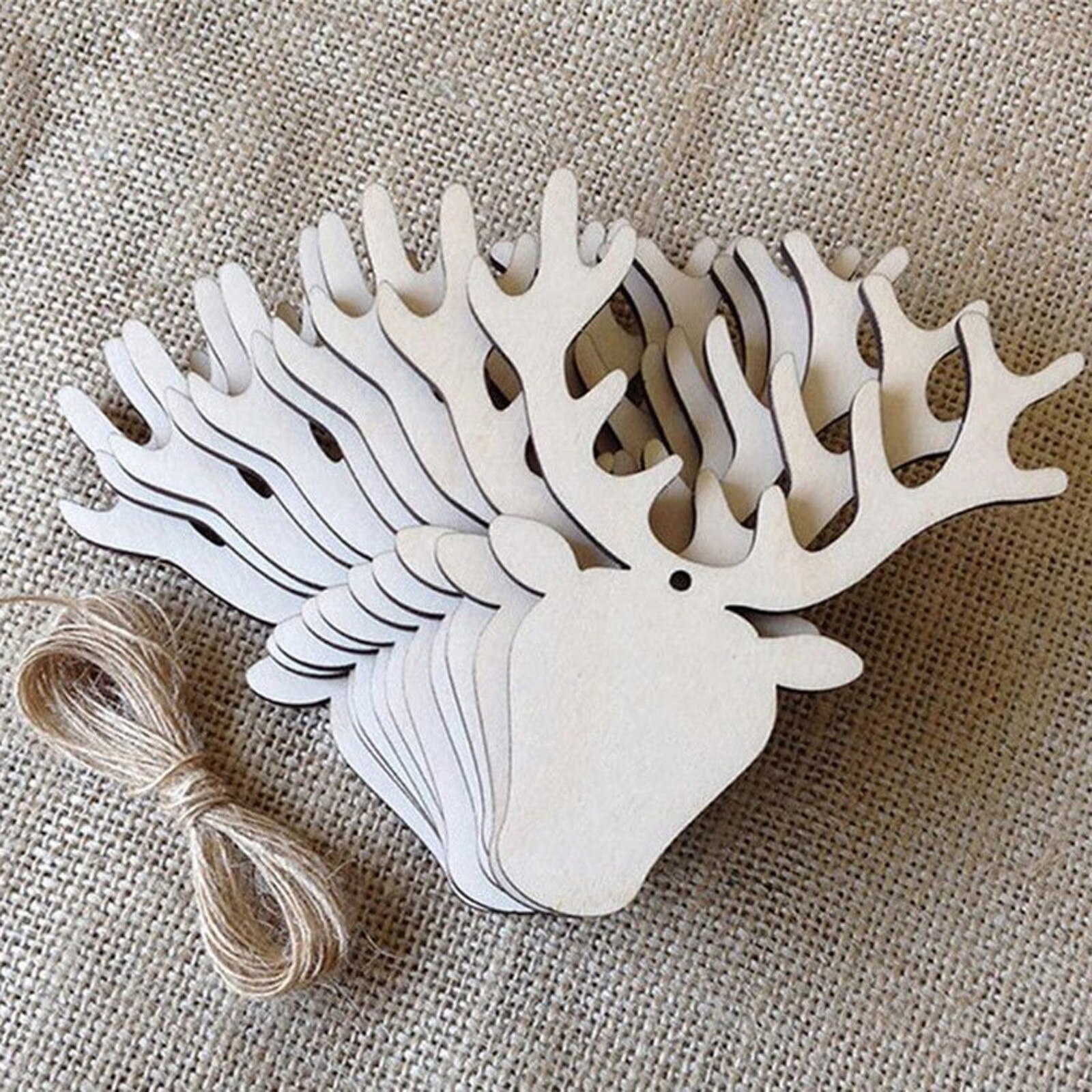 Legno naturale cervo fai-da-te decorazione natalizia tavolo artigianato regali ornamento natale capodanno decorazioni per la casa forniture decorazione alce