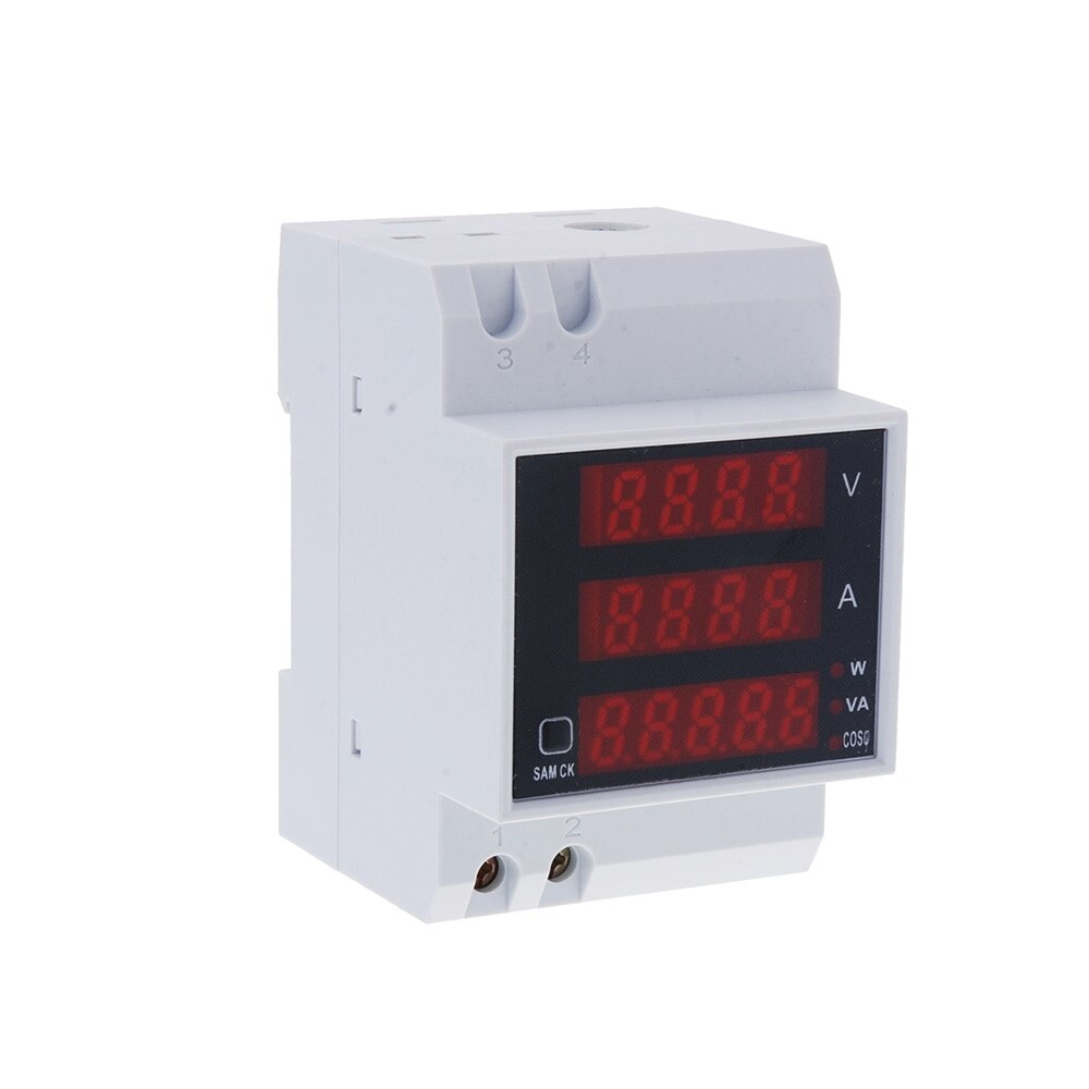 Multi-functional Digital Din Rail Current Voltage Power Ammeter Voltmeter Meter+45-in-1 Practical Hardware Screw Driver Tool Kit