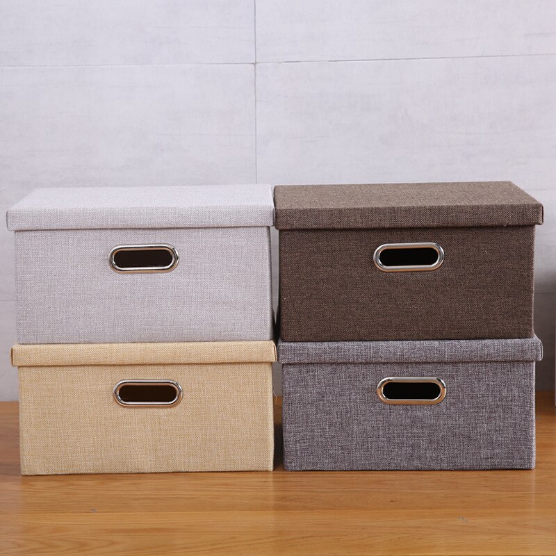 Cotton And Linen Storage Box Foldable Large Waterproof Laundry Bucket Home organizer