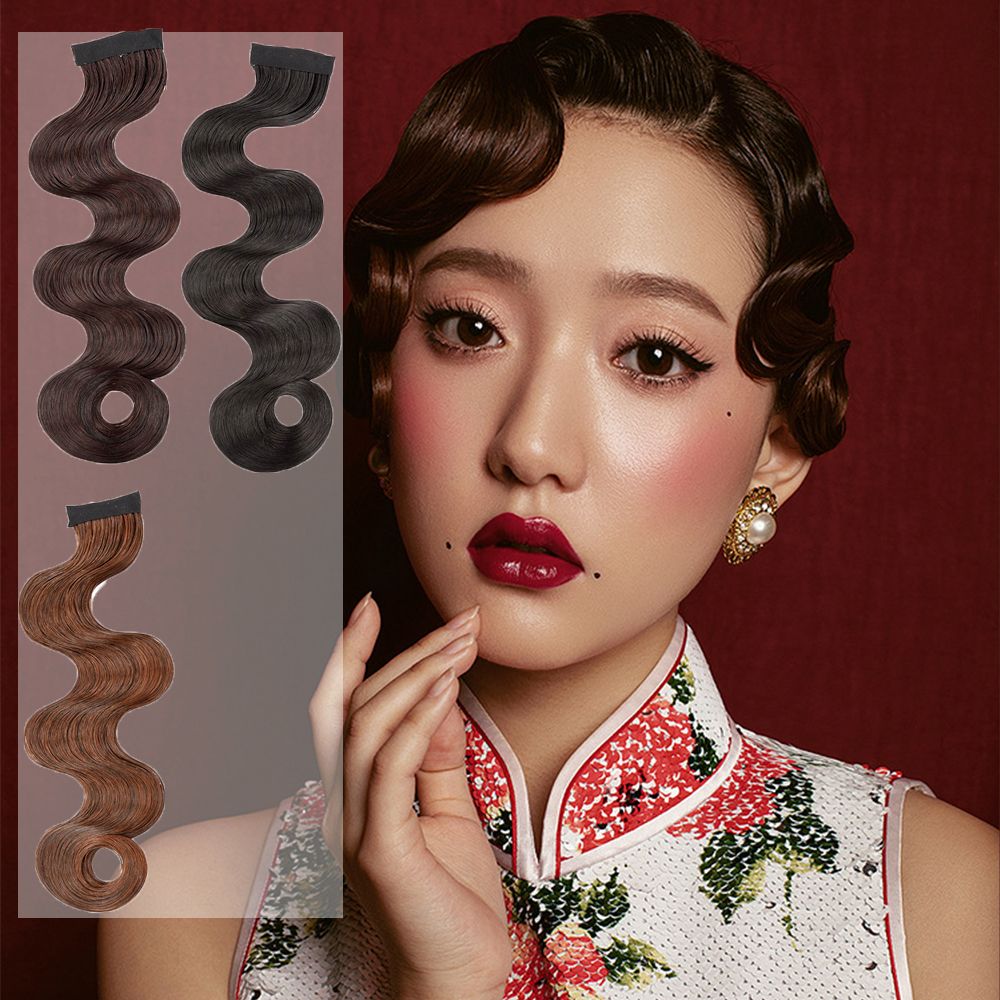 Qipao – postiche de cheveux rétro ondulé, accessoire de coiffure, frange bouclée, Vintage, femme chinoise ancienne, Cosplay, opéra chinois