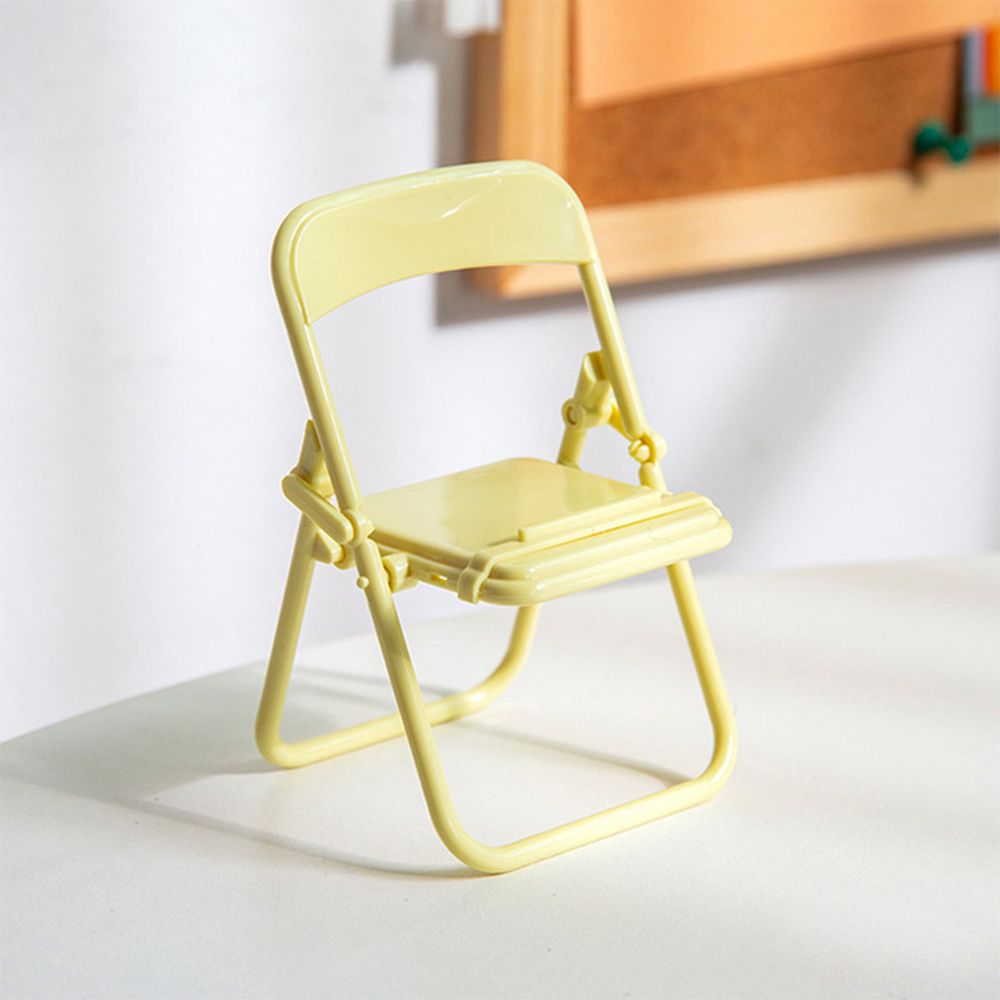 Phone Clip Accessories Mobile Phone Stand Foldable Phone Bracket Mobile Phone Holder Table Phone Holder Folding Chair Stand: Orange
