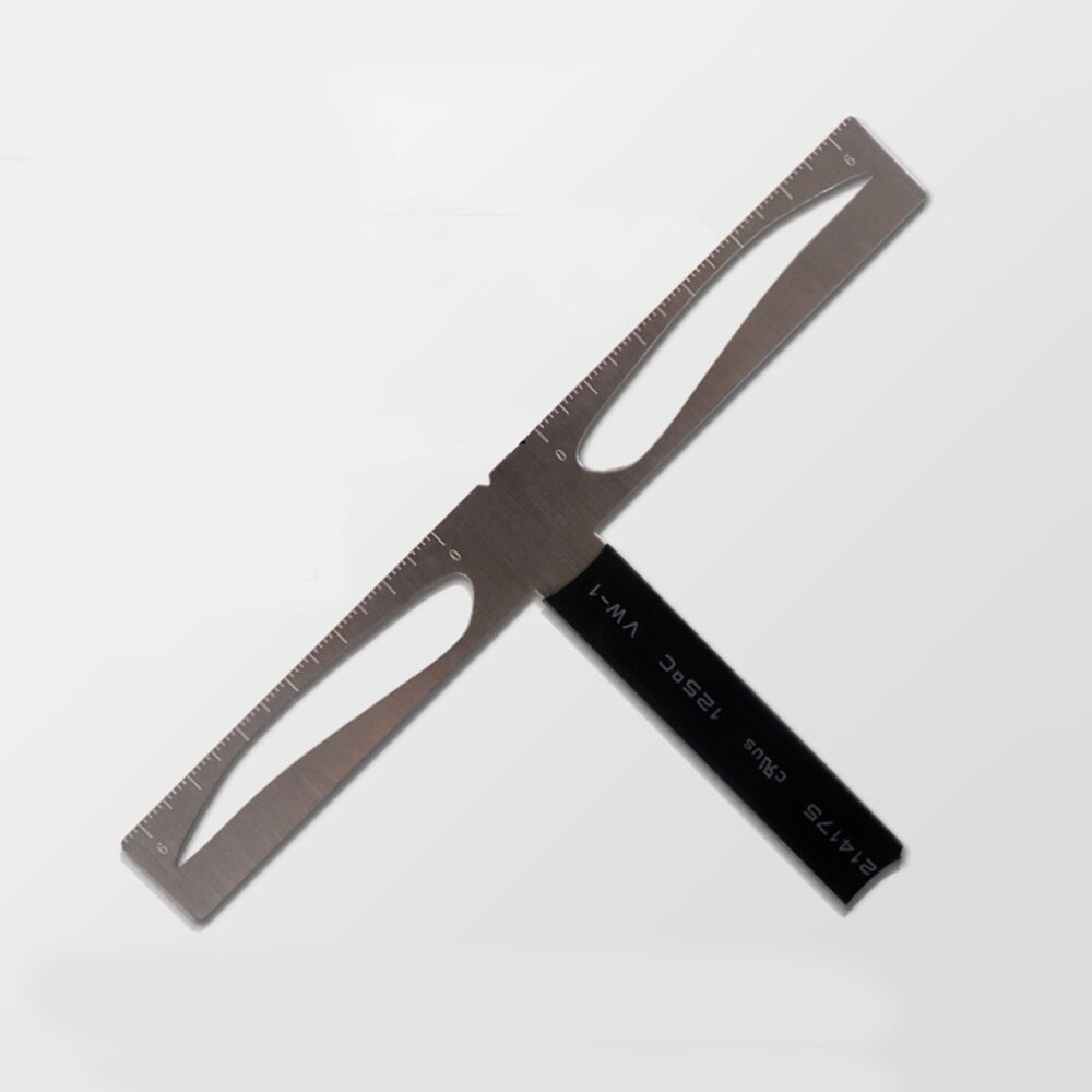 Stencil Ruler Reusable Three-point Balance Positioning Kit Caliper for Eyebrows Measuring (One-Word