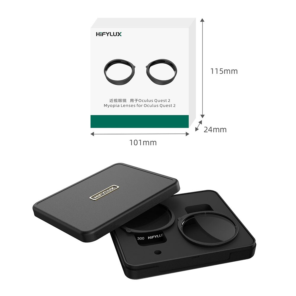 Oculus Quest 2 VR Myopia Eyeglass Lens 100-600 Degree Aspheric Resin Lens For Quest 2 VR Glasses Devices Accessories