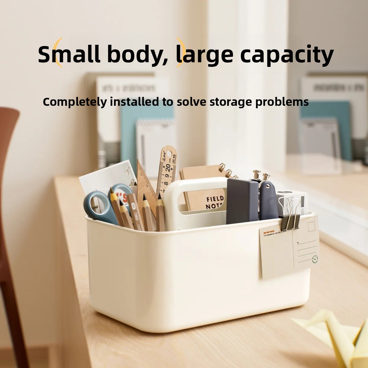 Tragbare Desktop Transparente Lagerung Box Kosmetische Organizer Büro Schreibtisch Verschiedenes Schreibwaren Korb Handheld Tablett