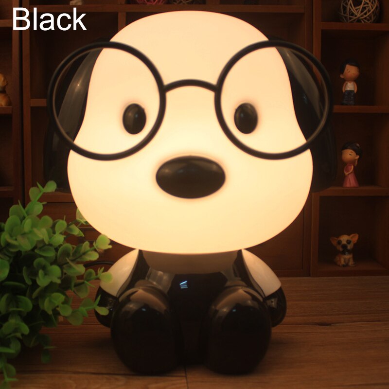 EU/US Plug Cartoon Animal Reading Table Lamps Panda Dog Plastic Baby Nursery Bedroom Decoration Light For Children