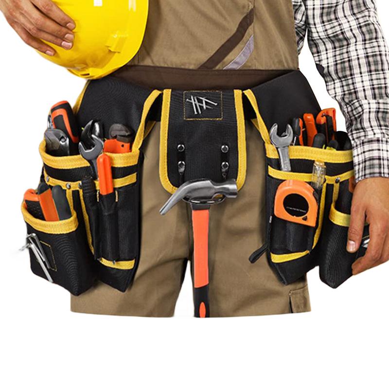 Electrician Waist Tool Bag Waterproof Oxford Cloth Utility Waist Belt Pouch Bag for Holding Drill Utility Tool Bag