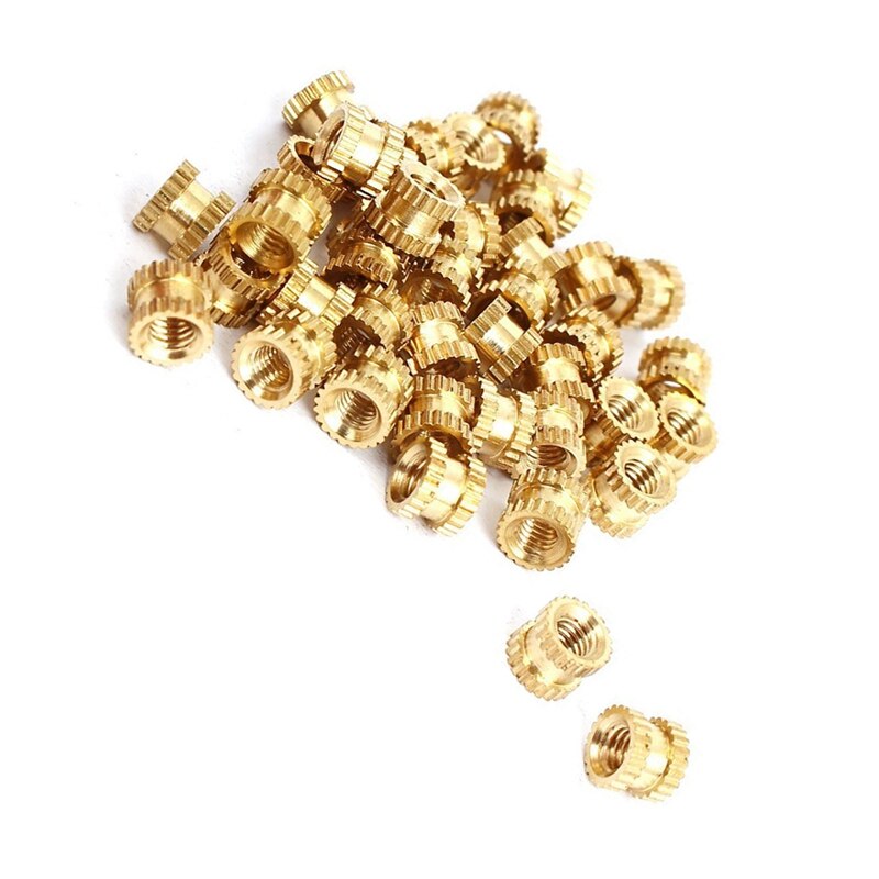 40 Pcs M3 x 4mm x 5mm Bushing Threaded Brass Fluted Insert Bound Nuts & 5x 16mm Cable Compression Glands M16 IP68 White