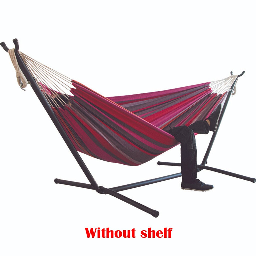 Hamacas dobles individuales para interiores, durabilidad cómoda, tumbona colgante a rayas, lona gruesa, hamaca grande para silla al aire libre