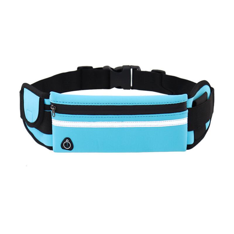 Riñonera para correr impermeable para teléfono, riñonera para correr, cinturón de senderismo, riñonera para mujer, bolsa de auriculares para actividad física, accesorios deportivos para mujer: blue